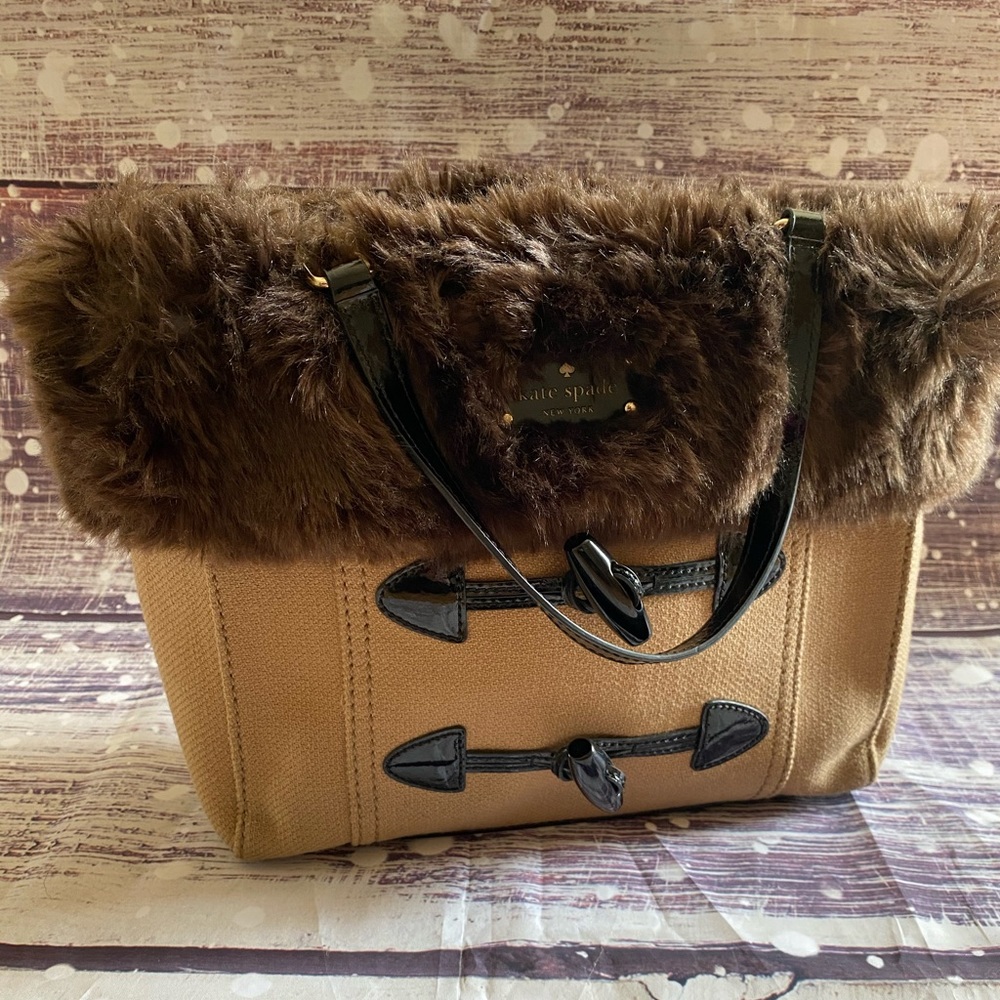 Faux Fur and Felt/Wool Kate Spade Bag